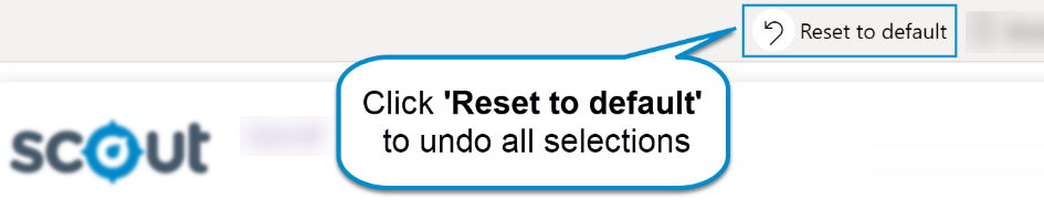 Select this option to remove all current selections