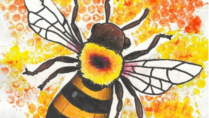 A painting of a bee.