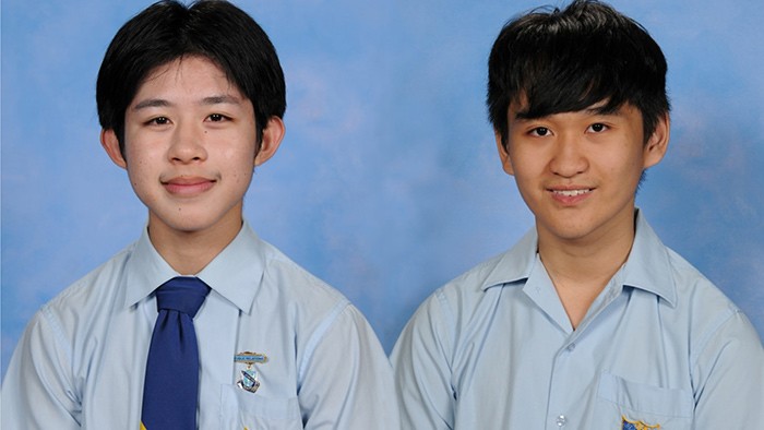 Two teenage boys in a school photo