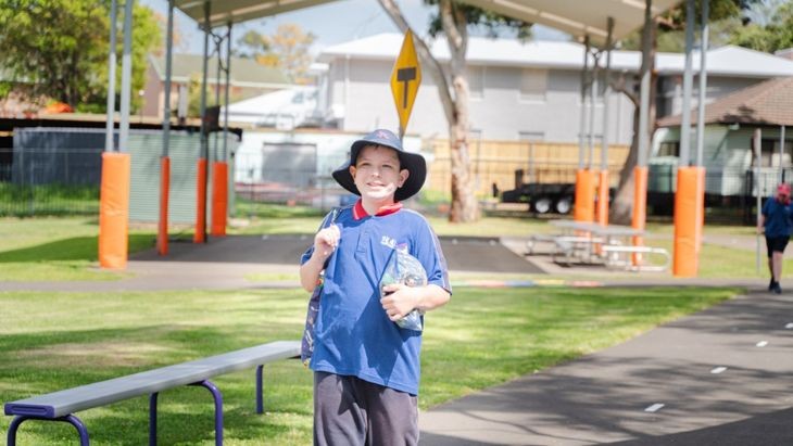 A student in the playground.