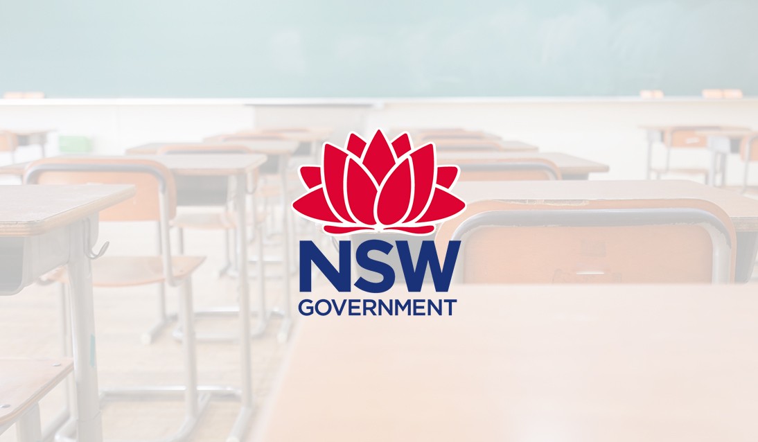 NSW state logo on background