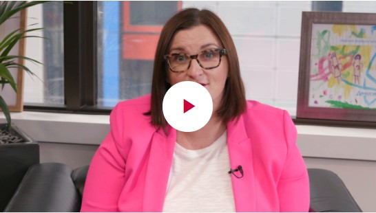 Video screenshot of Minister Sarah Mitchell talking about What Works Best 2020 research.