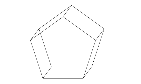 wireframe 3D graphic of petagonal prism
