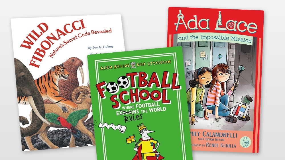 3 books - Wild Fibonacci, Football School, and Ada Lace.
