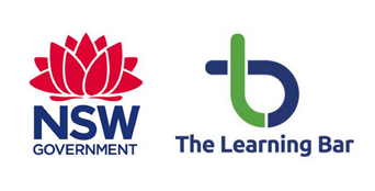 NSW Government and The Learning Bar corporate logos