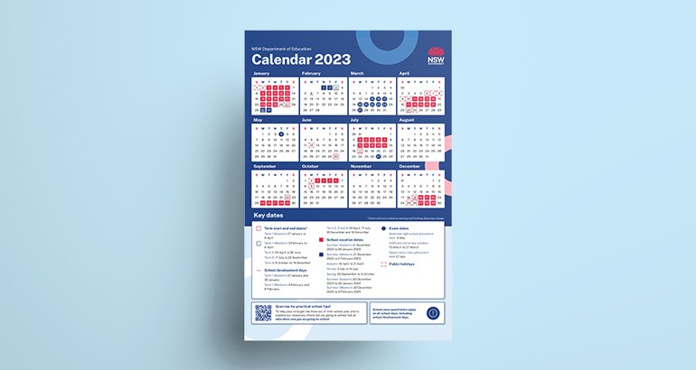 Image of 2023 NSW school calendar