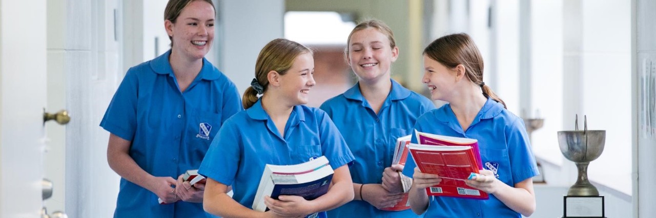 Girls smiling