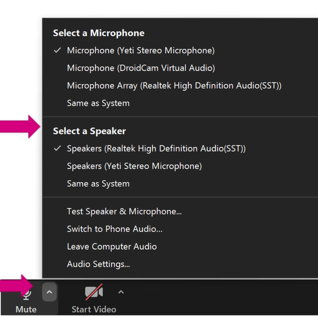 From the audio settings options, identify which speaker you are using and toggle to the interactive whiteboard speakers.